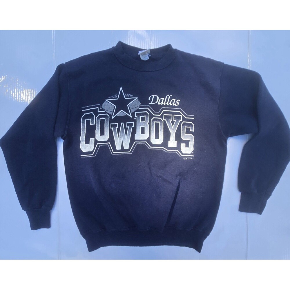 Vintage 90s Dallas Cowboys Sweatshirt Signal Artwear Navy Blue Crewneck Size L